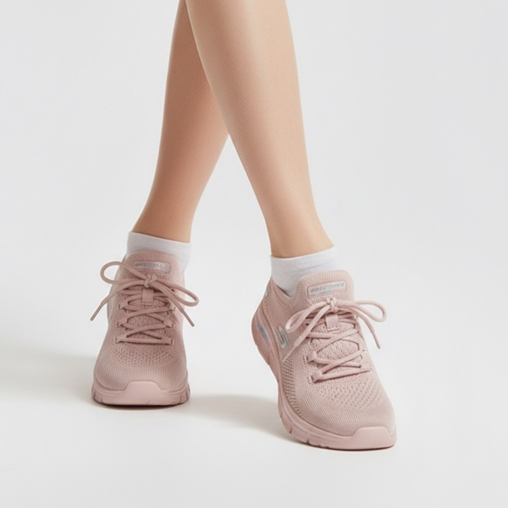 Skechers plush comfort  walking sneakers Light Pink
